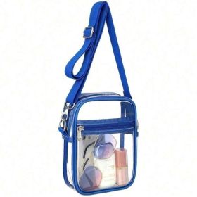 Clear Purse Stadium Transparent Messenger Bag Stadium Approved For Men And Women Clear CrossBody Bag, Clear Bag, Purse, Black Purse, Carteras Par (Option: BAA011AAH)